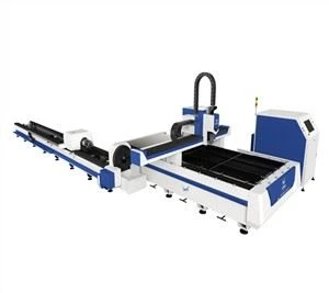 2021 Laser Cutter Producător Laser CNC pentru plăci metalice și tuburi cu dublă utilizare cu mașină de tăiat laser cu fibră